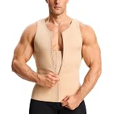Nebility Compression Shirt Men Fajas Hombres Shapewear Tank Top Body Shaper | Waist Trainer for Men Shapewear, Fajas para Hombres Body Shaper, Compression Tank Top Undershirt Vest with Posture Corrector
