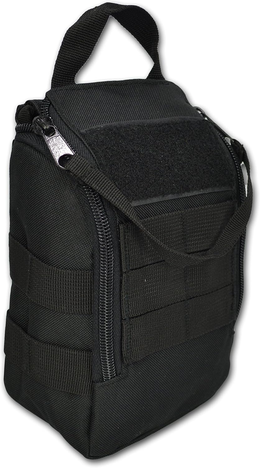 Lightning X Premium IFAK Gunshot Trauma & Bleeding MOLLE Kit w/Entry-Exit Wound Supplies - Black: Health & Personal Care
