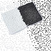 PH PandaHall 4400 pcs 8/0 Glass Seed Beads, 3mm Seed Beads Round Mini Spacer Bead Waist Bead for Earring Bracelet Pendants Jewelry DIY Craft Making, Black & White