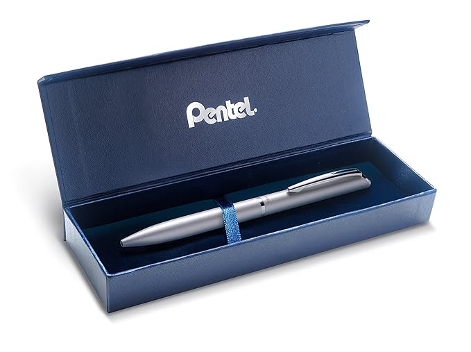 Pentel bl2007z-cof Roller EnerGel Gel Körper Metall matt silber