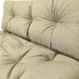 VOUNOT Euro Pallet Cushions Set Waterproof Beige Indoor Outdoor 120x80 view 5