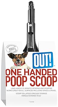 OUT! PetCare One Handed Poop Scoop