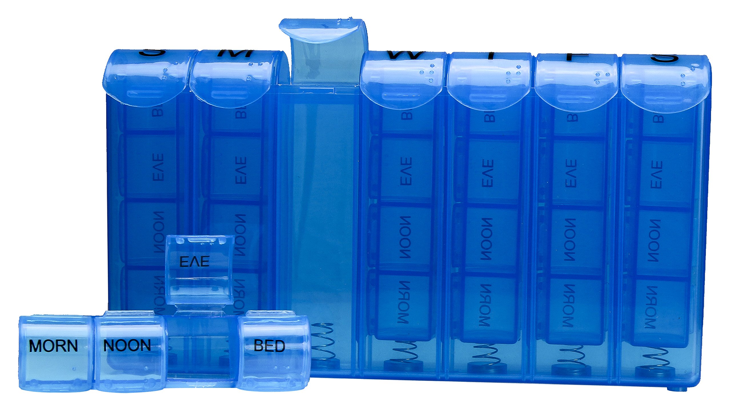 Lifemax Weekly Four Dose Pill Organiser with Spring Action