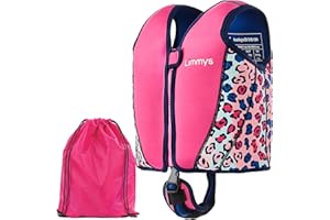 Limmys Premium Kids Swim Vest - Toddler Swim Jacket and Buoyancy Swimming Aid - Modern Design Swimming Vest for Boys, Girls and Babies - Drawstring Bag Included