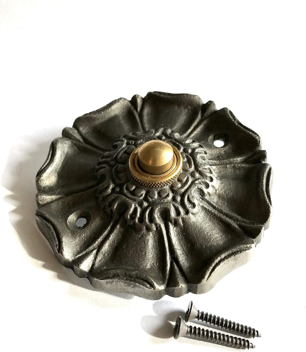 Assorted Collections Iron Doorbell, Push Button, Flower Design, Hardware, Electric-Bell, Vintage Look, Antique, Two Wired - Image 5