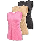 COOrun Women's Sleeveless Athletic Yoga Tank Tops Pack of 3