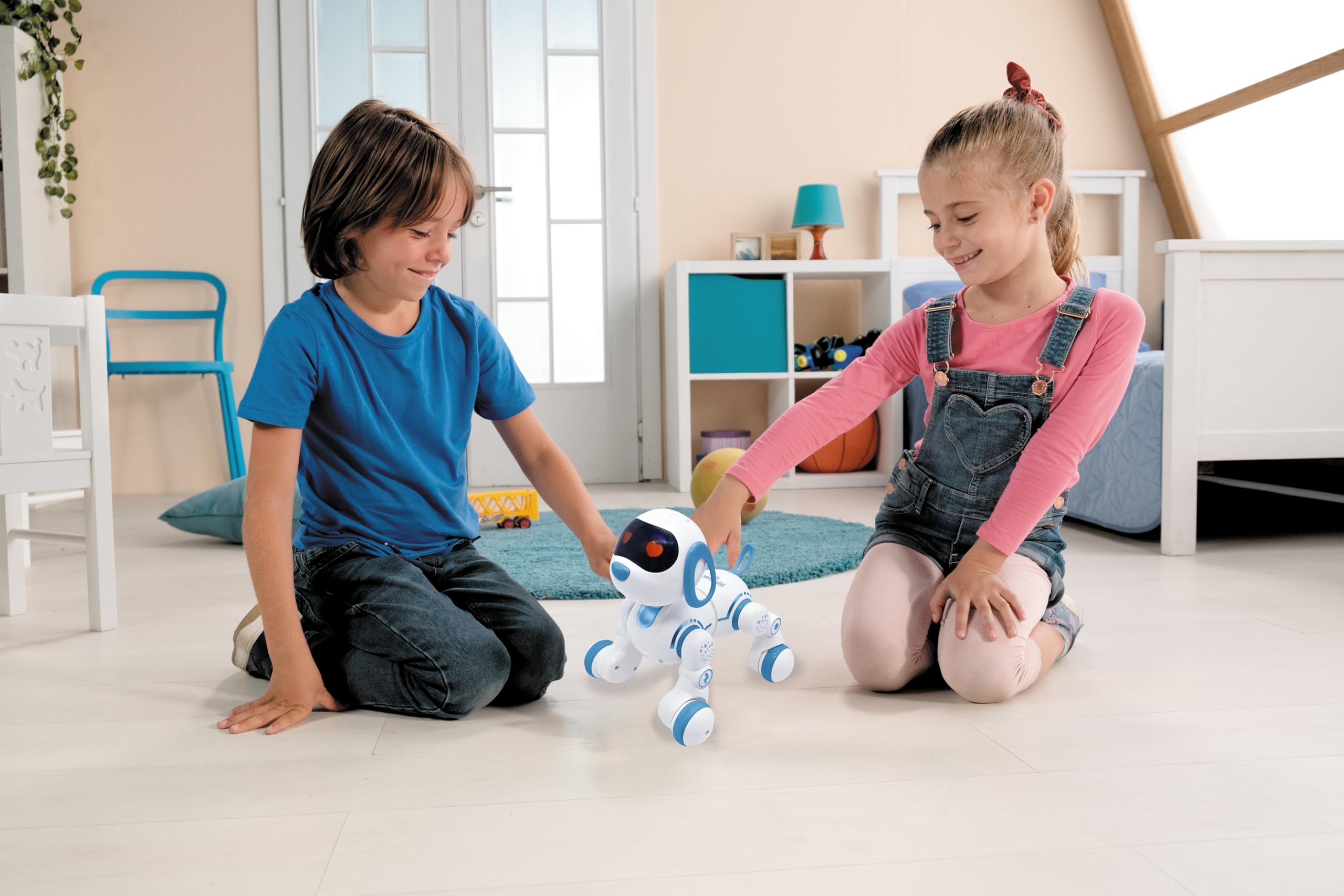 Lexibook Power Puppy® Jr - My Little Robot Dog - Robot Dog with Sounds, Music, Light Effects - Barks and Walks Like a Real Dog, Toy for Boys and Girls - PUP01