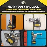 SOL 2 Pack 40mm Padlocks with Keys Outdoor Weatherproof Hardened Shackle view 7