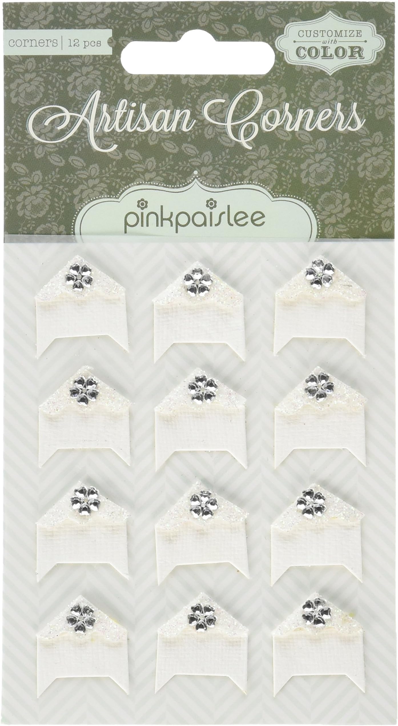 Pink Paisley Artisan Photo Corners