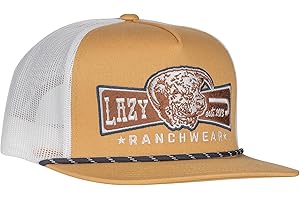 Lazy J Ranch Diamond Banner Classic Rope Trucker Hat - Adjustable Unisex Country Hats, Vintage Trucker Hat, Rope Hat