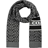 COACH womens Signature C Logo Knit Scarf