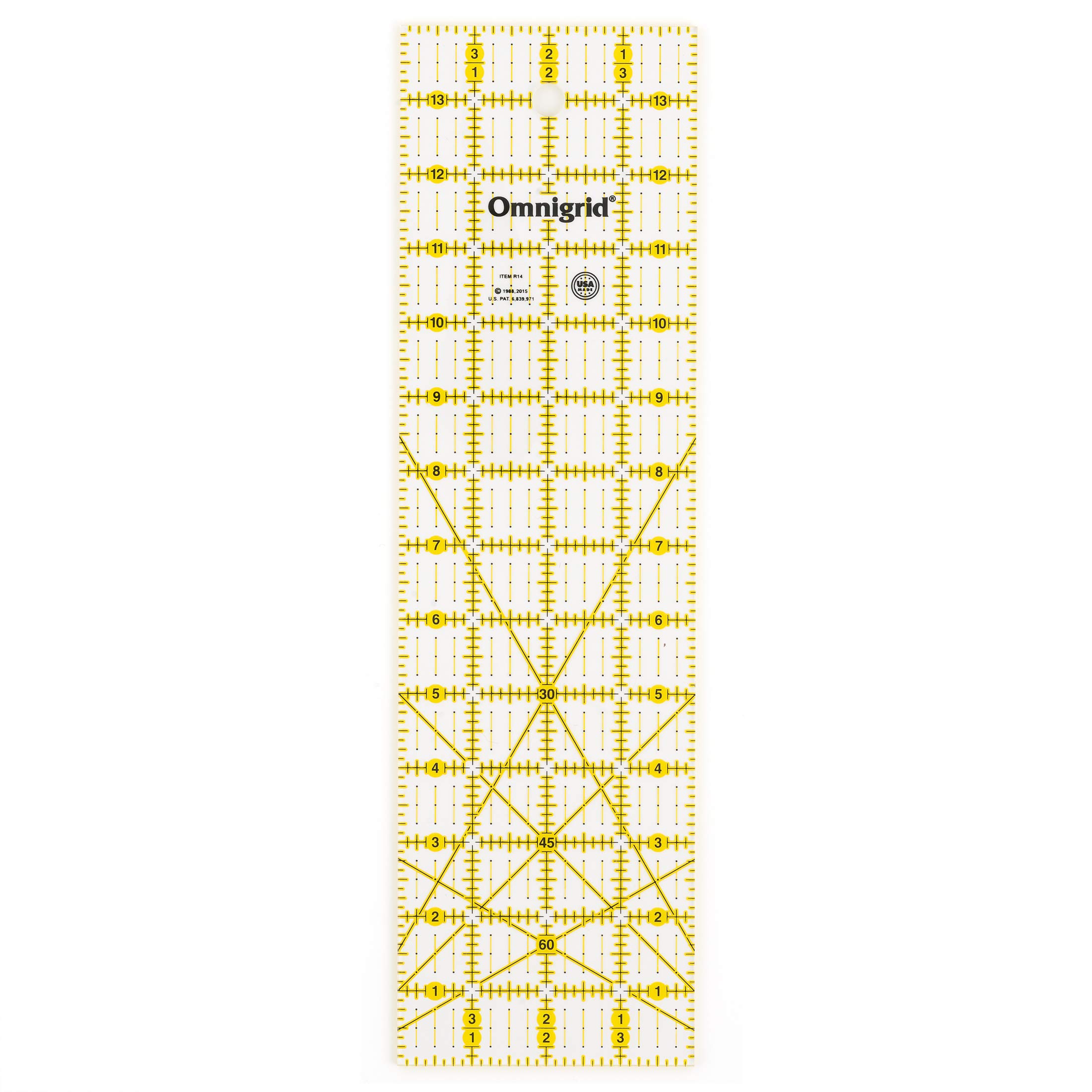 Omnigrid Prym 4 x 14-inch Universal Ruler with inch Angles Scale — image 1
