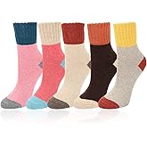 Benefeet Sox Womens Wool Socks Warm Winter Socks Soft Thick Knit Socks Thermal Cozy Boot Socks Comfy Cabin Crew Sock 5 Pack