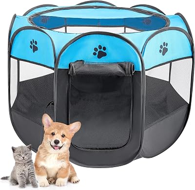 Youyijia Portable Pet Playpen 91x91x58cm Foldable Waterpoof Indoor Outdoor