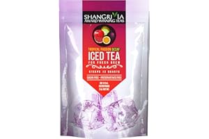 Shangri-La Tea Company Iced Tea Bags, Tropical Passion Decaf, Unsweetened and All Natural, Brews 2 Quarts Per Tea Bag, (6 Count) (5057)