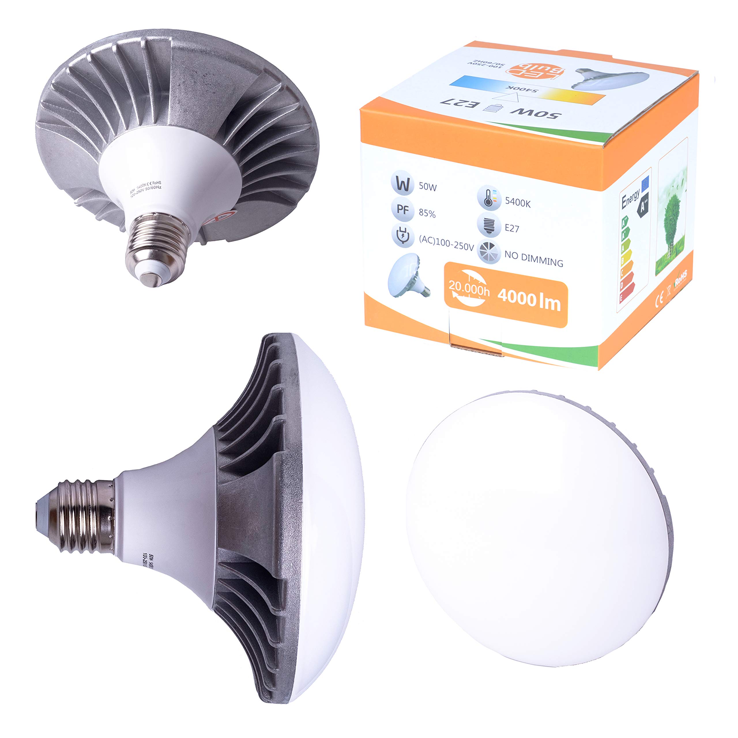 4000 Lumen LED Light Bulb | Luxlight® | Daylight Video Light | CRI Ra 92-5400k E27 Bulb