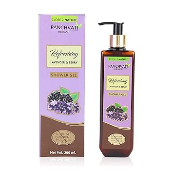 Panchvati Shower Gel Lavender & Berry - No Parabens, Sulphate, Silicones - For Men & Women - 300 ml
