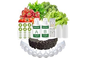 AMBGROW 124Pcs Hydroponic Seed Pods Supplies Kit for Aerogarden Pods, Grow Anything Kit, Hydroponics Garden Accessories with 36 Grow Sponges 12 Grow Baskets 36 Domes 36 Pod Labels 400ml Plant Food Nutrients