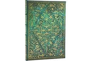 Emerald Flower Midi Lined Hardcover Journal, 144pg, 120GSM, Marsh's Library by Paperblanks (Nature's Grace)