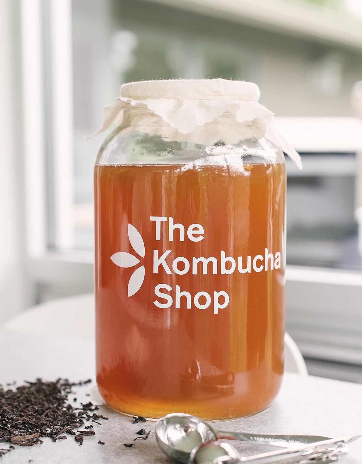 The Kombucha Shop Kombucha Brewing Kit with 1 Gallon Glass Brew Jar