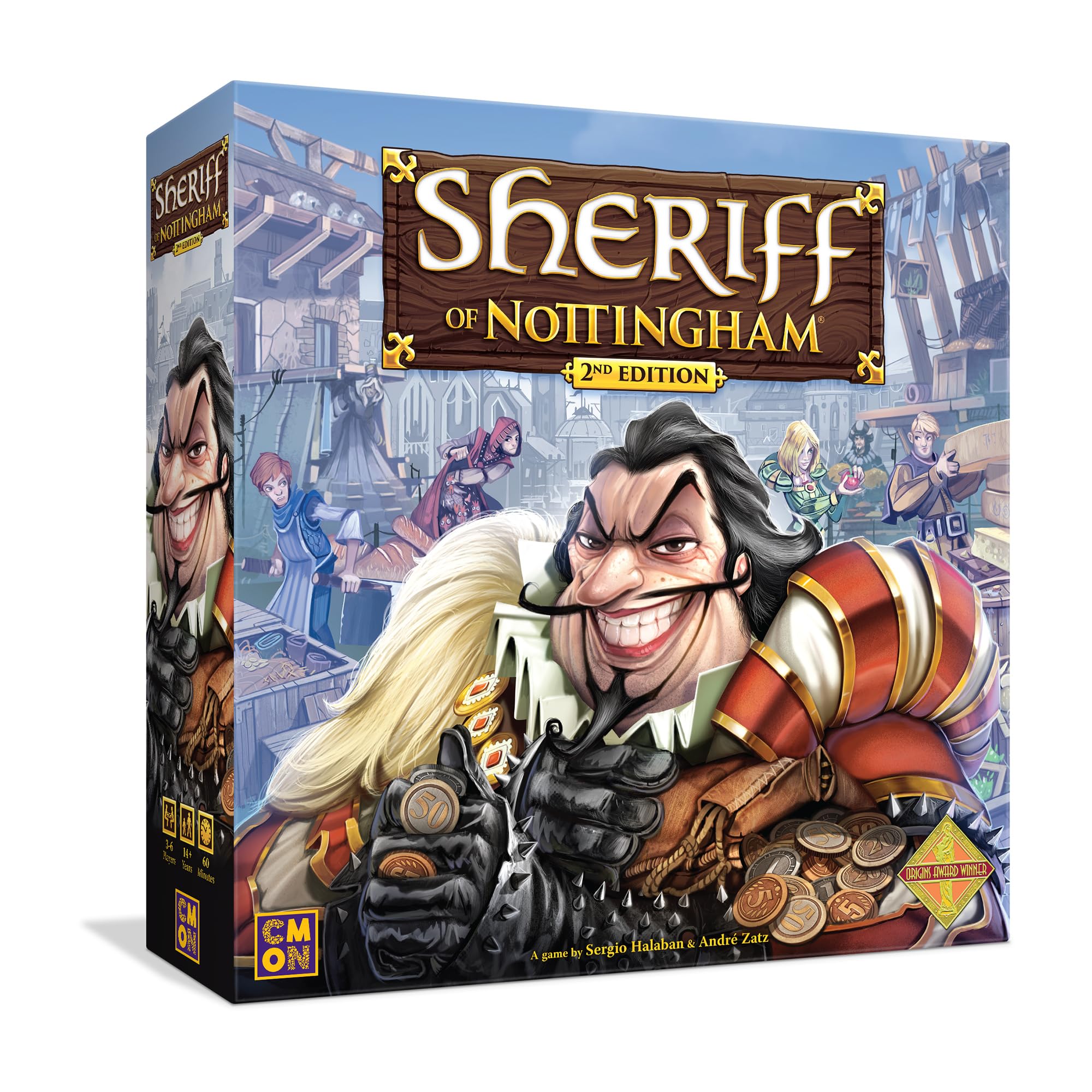 CoolMiniOrNot Inc | Sheriff of Nottingham 2nd Edition | Board Game | Ages 14+ | 3-6 Players | 60+ Minutes Playing Time