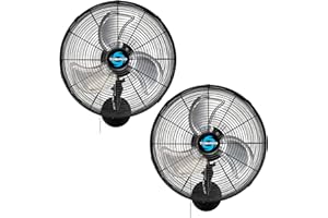 Tornado - 16 Inch Pro Series Oscillating Wall Mount Fan - High Velocity Heavy Duty Metal Wall Mount Fan for Industrial, Commercial, Residential, and Greenhouse Use - UL Safety Listed