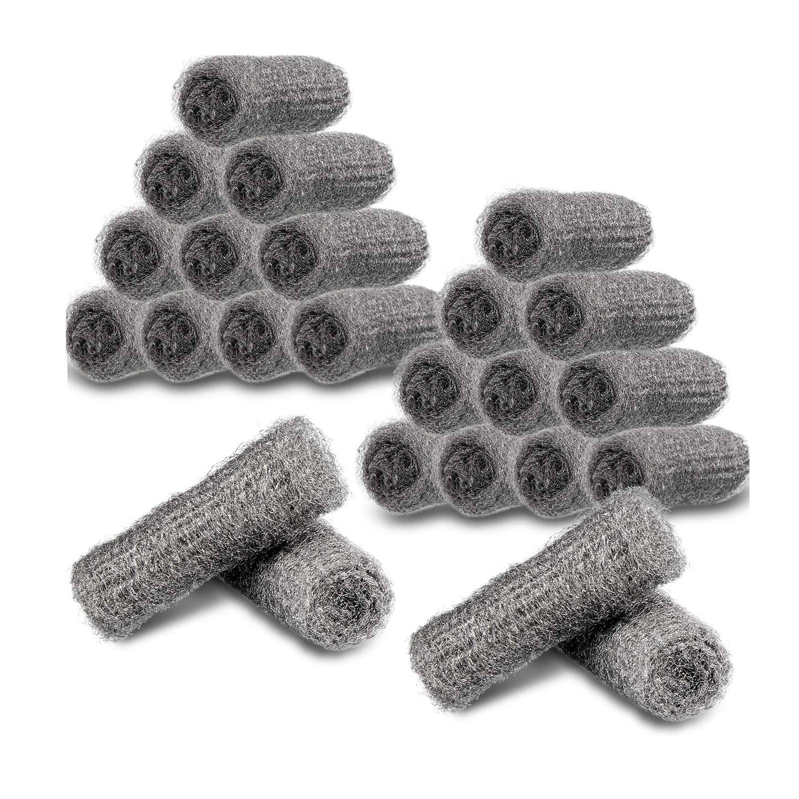 CYH Steel Wire Wool, 24 Pieces 0000 Steel Wool, Cleaning Wire Wool Pads Removal Polishing Steel Wool Tool for Cleaning, Polishing, Home and Kitchen
