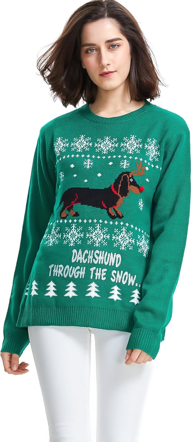 women's dachshund sweater