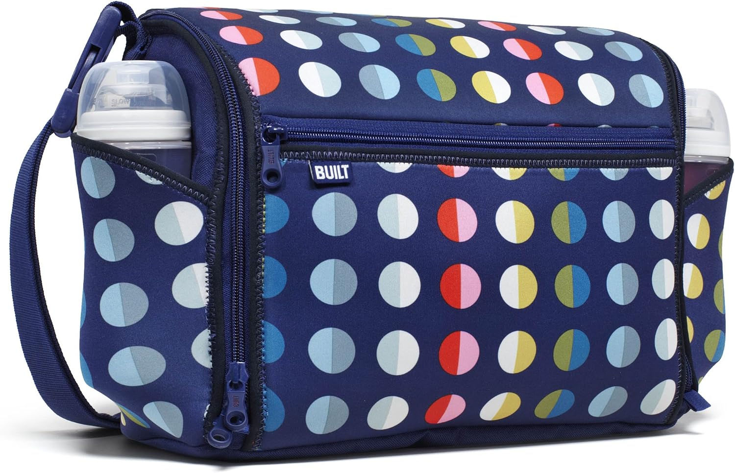 Built NY Convertible Diaper Bag Baby Dot No. 9, Blue, M