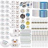 MotiMind 1140 Pcs Autism Awareness Accessories Set Autism Awareness Stuff Include Puzzle Piece Keychains Stickers Buttons Stress Balls Pens Silicone Bracelets Rubber Ducks Lanyards