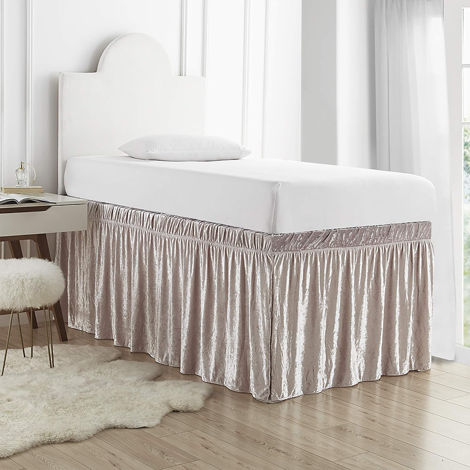 crushed velvet cot bed