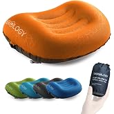 TREKOLOGY Aluft 2.0 Small Inflatable Camping Pillow for Backpacking, Travel | Ultralight, portable, compact blow up air cushion for hiking, camp, beach, sleeping, packable head rest, neck, lumbar support