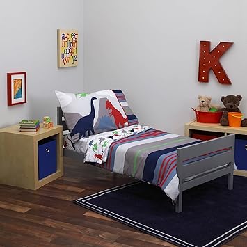 Everything Kids Dinosaur Ii 4pc Toddler Bed Set Jurassic Theme