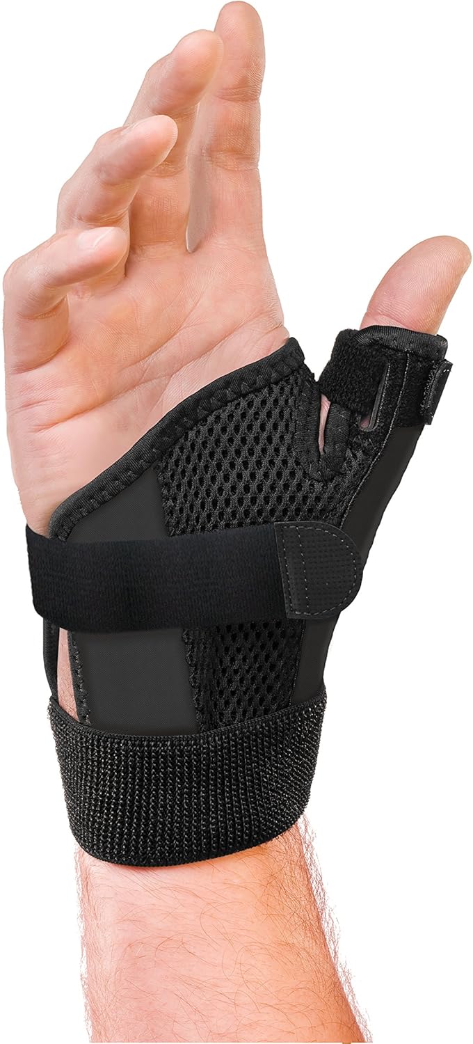 Mueller Reversible Thumb Stabilizer, Black, One Size Fits Most | Stabilizing Thumb Brace: Health & Personal Care