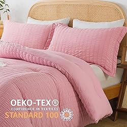 Cosybay King Comforter Set - 3 Pieces Seersucker