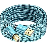 GOSYSONG USB Printer Cable 20ft, USB Printer Cord 2.0 Type A Male to B Male Cable Scanner Cord High Speed Compatible with HP,