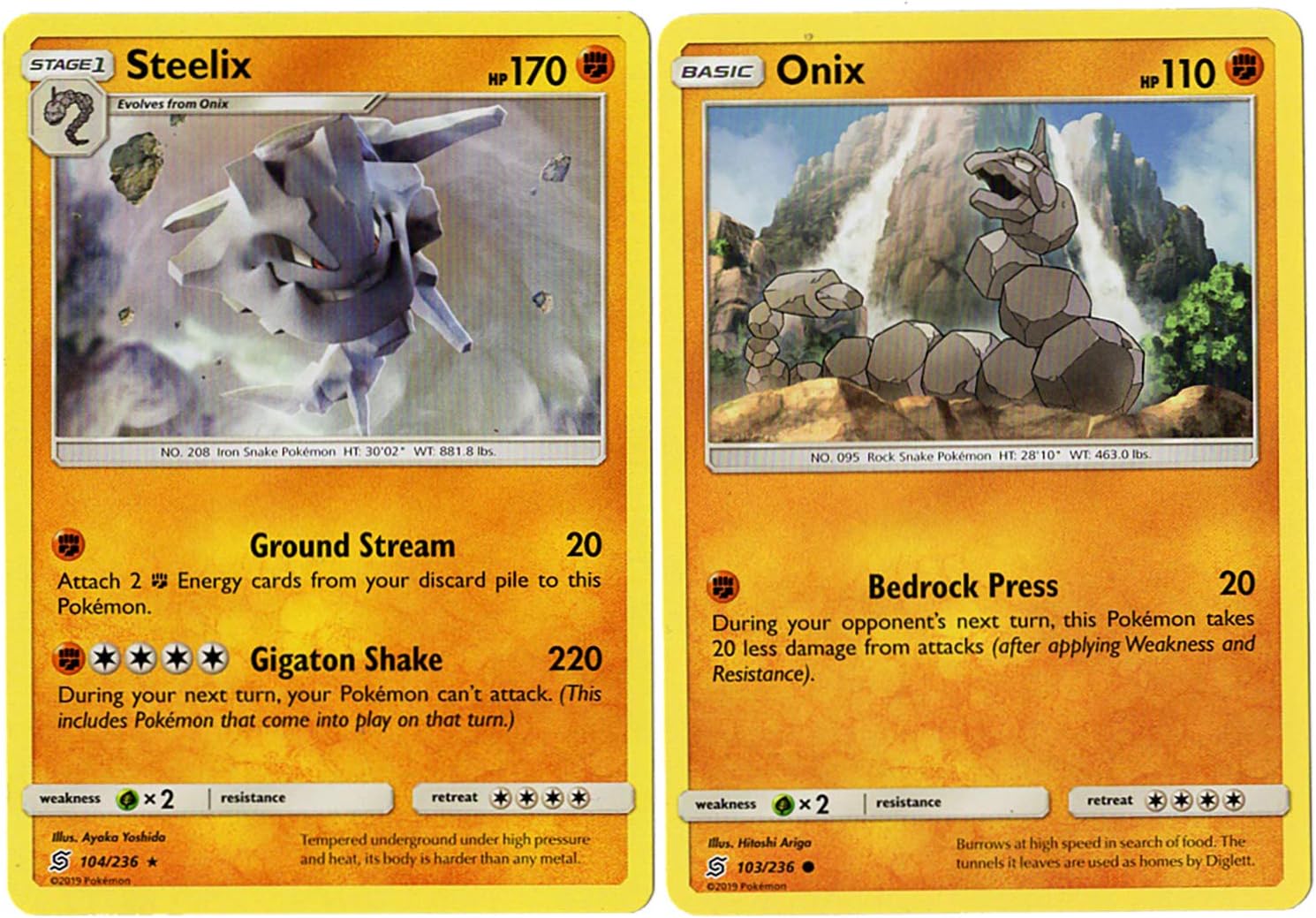 Collectible Card Games 104 236 Steelix Rare Reverse Holo Unified Minds Pokemon Card Collectables Sloopy In
