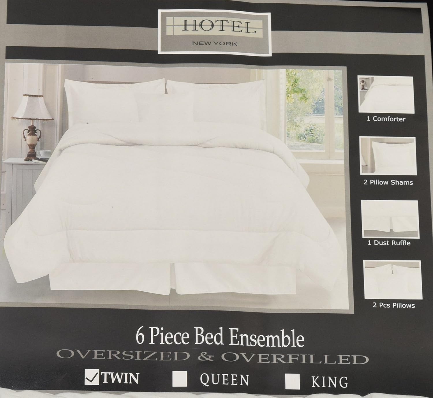 Amazon Com Hotel New York Twin 6 Piece Comforter Set Home Kitchen