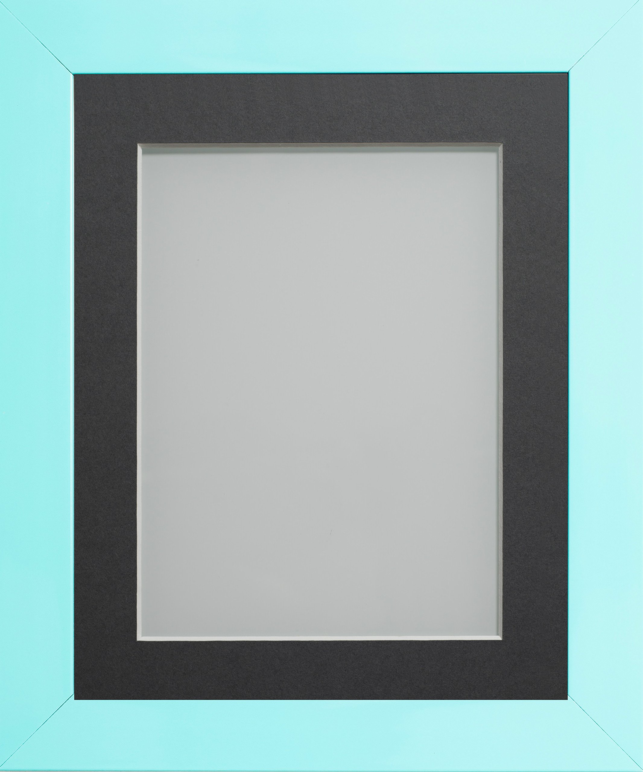 Frame Company Candy Range Aqua Blue 8x8 Frame With Grey Mount for image size 5x5 inches