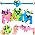 Expressions 3pc Monster Squishy Fidget Toys - Stretch, Squeeze & Squish Stress Relief Toys, Action Figures for Boys, Valentine's & Easter Gifts for Kids