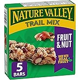 NATURE VALLEY Fruit and Nut Chewy Trail Mix Granola Bars, No Artificial Colours, No Artificial Flavours, Made with Whole Grai