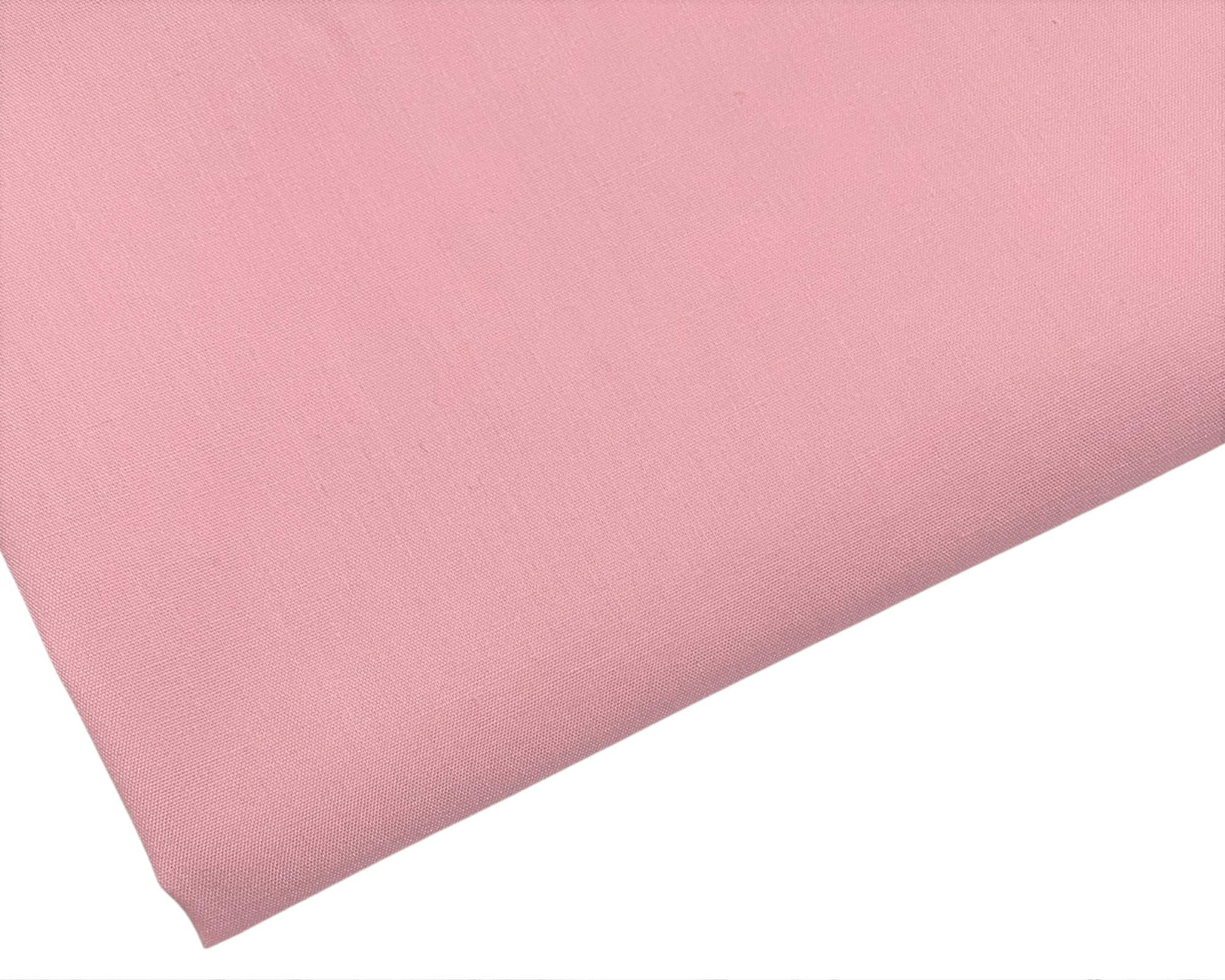 Plain Blush Pink Polycotton Fabric - 45 inch / 112 cm Wide (Blush Pink, 2 METRE)