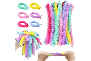 JUUXNCGV 50 PCS Stretchy Fidget Toy,Sensory Fidget Stretch Toys,Colorful Sensory Stress Fidget Toys for Kids and Adults Stress Relief,Goodie Bag Fillers,Party Favor