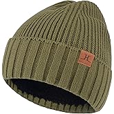 FZ FANTASTIC ZONE Mens Winter Beanie Hats for Men Warm Ribbed Knit Hat Ski Snow Skull Caps with Fleece Lined Mens Gifts