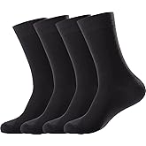FancyBull Dress Socks for Men, Adult Cotton Crew Socks 9-12
