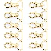 20pcs Swivel Lobster Claw Clasp Trigger Snap Hooks for Purse Making Macrame Lanyard Clip CSPS (5/8 Inch, Gold)