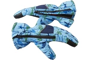 Andy & Evan Kids' Zip Gloves, Waterproof Winter Snow Gloves, Side Zippers, Touchscreen, Ski Snowboard Sledding, Warm Fleece Palms