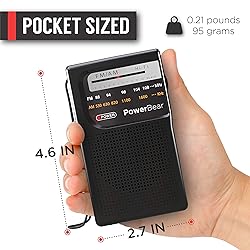PowerBear Portable Radio | AM/FM, 2AA Battery