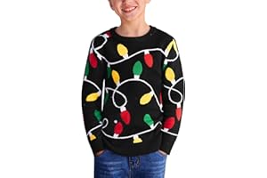 BesserBay Unisex Kids Ugly Christmas Sweater Funny Tacky Knit Winter Pullover 4-14 Years