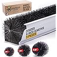 GutterBrush Gutter Guard 3-Size Sample Pack – 6 Inch Lengths - DIY Leaf Filter, No Tools Needed - 3.25", 4.25", 5.25" Diameters for Residential Gutters
